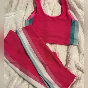 Beach Riot Pink Colorblock Set